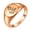 Rose Gold, variant on Men Women's 12mm Round Rose Flower Stainless Steel Polished Ring Minimalist Personalized Vintage Band Jewelry Gold Size 5