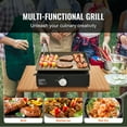thumbnail image 6 of KFFKFF Business-Grade Griddle, 16.9" Robust Manual Flat Surface Griddle, Tabletop Gas Grill featuring Non-Stick Cooking Plate, Steel Natural Gas Griddle, Dual-Burner Compact Grill - 22,000 BTU, 6 of 9