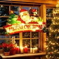 thumbnail image 2 of Kumdkd Christmas Window Hanging Lights, 1-Piece Double Sided Acrylic Lighted Decor Set with Santa, Snowman, Reindeer, Tree for Indoor Outdoor Holiday Decoration, Battery Powered Window Stickers, 2 of 2