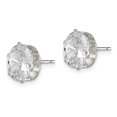 thumbnail image 2 of Sterling Silver 9x7 Oval Cubic Zirconia Stud Earrings, 2 of 3