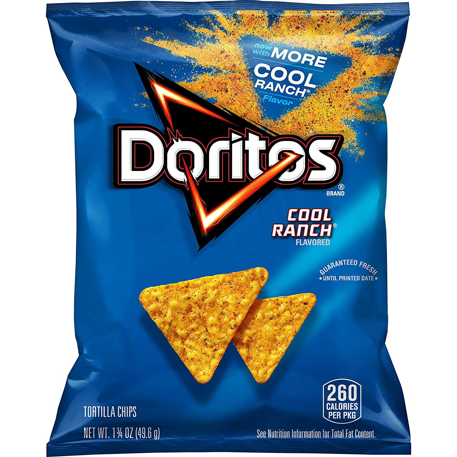 Doritos Cool Ranch Flavored Tortilla Chips 1 75 Ounce Pack Of 64 Packaging May Vary Walmart Com Walmart Com
