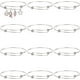 thumbnail image 1 of 12 pulseras de alambre expandibles de acero inoxidable, ajustables y a granel., 1 of 7