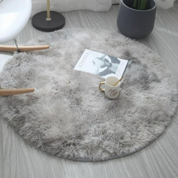 Zdmathe Fluffy Round Rug Carpets Ultra, Round Rugs 70cm