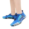 thumbnail image 3 of Gubotare Kids Water Shoes Boys Boys Girls Water Shoes Kids Aqua Quick Dry Barefoot for Beach Swimming Pool (Blue,Big Kids 3), 3 of 8