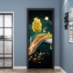 thumbnail image 1 of (77x200cm,H) Etiqueta de la puerta Efecto Trompe l'oeil 3D Interior PVC Pegatinas de pared para decoración de la pared Sala de estar Cocina Dormitorio Baño Papel pintado Rojo Verde RV1016-0122908FYD, 1 of 5