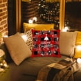 thumbnail image 5 of 17.2x17.2 Inch 4-Pack Checkered Linen Christmas Pillow Covers,Pillows for Couch,Festive Sofa Cushion Covers, Christmas Decor Pillowcases, 5 of 8