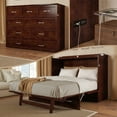 thumbnail image 1 of AFI Deerfield Coffre-Lit Escamotable Moderne en Bois Massif Pleine Grandeur avec Matelas, Noyer, 1 of 18