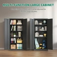 thumbnail image 6 of 72"H Metal Garage Storage Cabinet, Black Tool Steel Locking Cabinet with Doors and 4 Shelves, Tall Cabinets for Garage Storage Systems Lockable File Cabinet for Home Office, Classroom/Pantry, 6 of 16