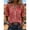 3, variant on Retro Women's Bohemian Print Blouse, Polyester V-Neck Button Down Shirt with Ruffle Puff Short Sleeves, Casual Western Summer Top for Daily Wear