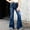Blue, variant on Girl Jeans Bow Jeans Girls Bell Bottom Jeans High Waist Cute Baggy Jeans with Pockets Girls School Pants 11-12 Years