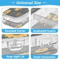 thumbnail image 4 of Plastic Pencil Box Large Capacity Pencil Boxes Clear Boxes with Snap-Tight Lid Stylish Office Supplies Storage Organizer Box Yellow Sunflower Pattern, 4 of 7