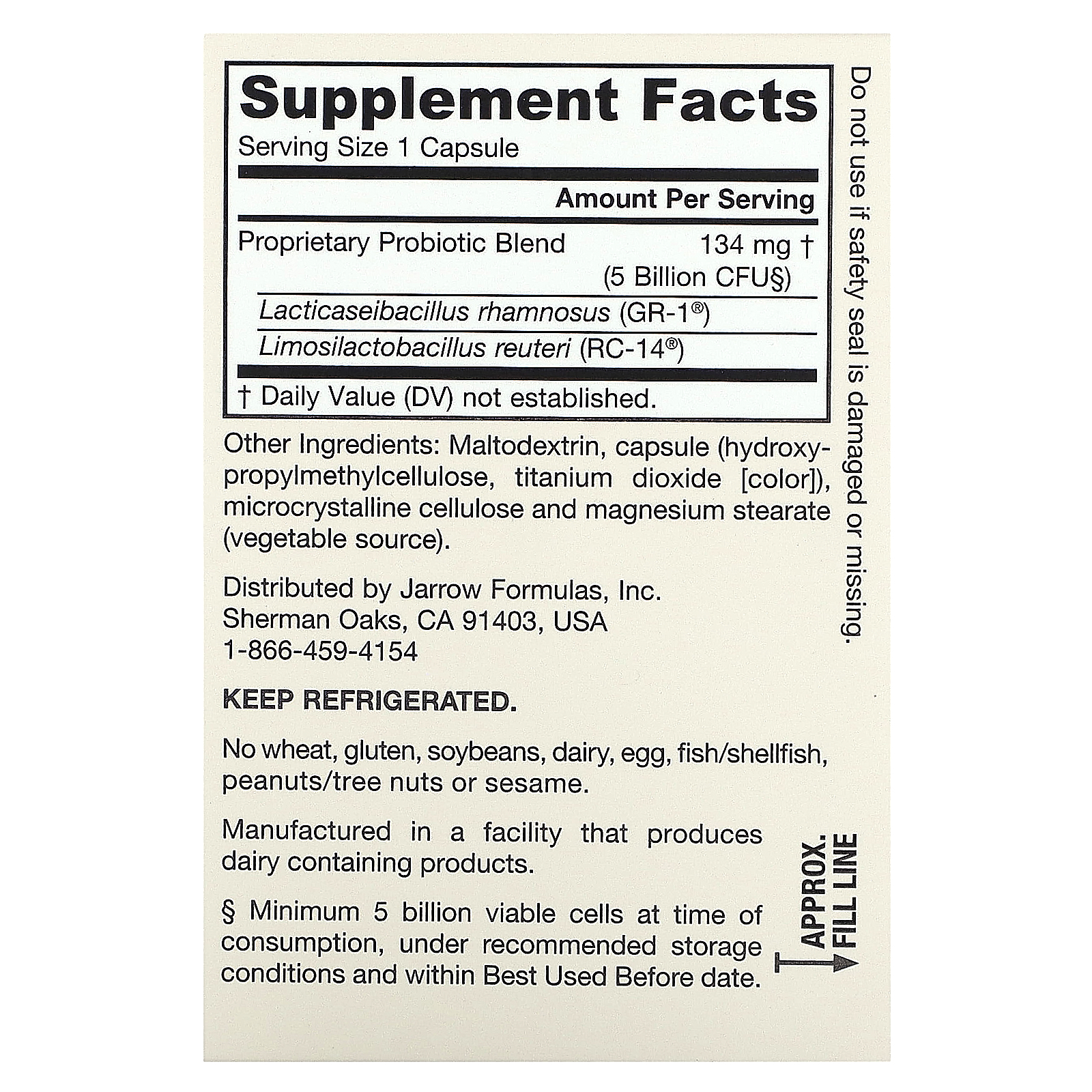 Jarrow Formulas Vegan Fem Dophilus, 5 Billion CFU, 30 Veggie Capsules