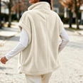 thumbnail image 4 of TARIENDY Warm Vests for Women Winter Fleece Jackets Sleeveless Stand Collar Button Down Outerwear Vest for Cold Weather Beige XL, 4 of 8