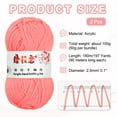 thumbnail image 2 of 2 Pcs Fil à Crocheter, Rose Clair 4 Pelotes Fil Acrylique 100g, 197 Verges, 2 of 6