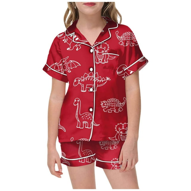 Teen Boy Pajama Set DIY Colouring Pajama Sets Button Down Tops Set Girls' Fashion Pajamas Set Pajamas Girls 12-13 Years