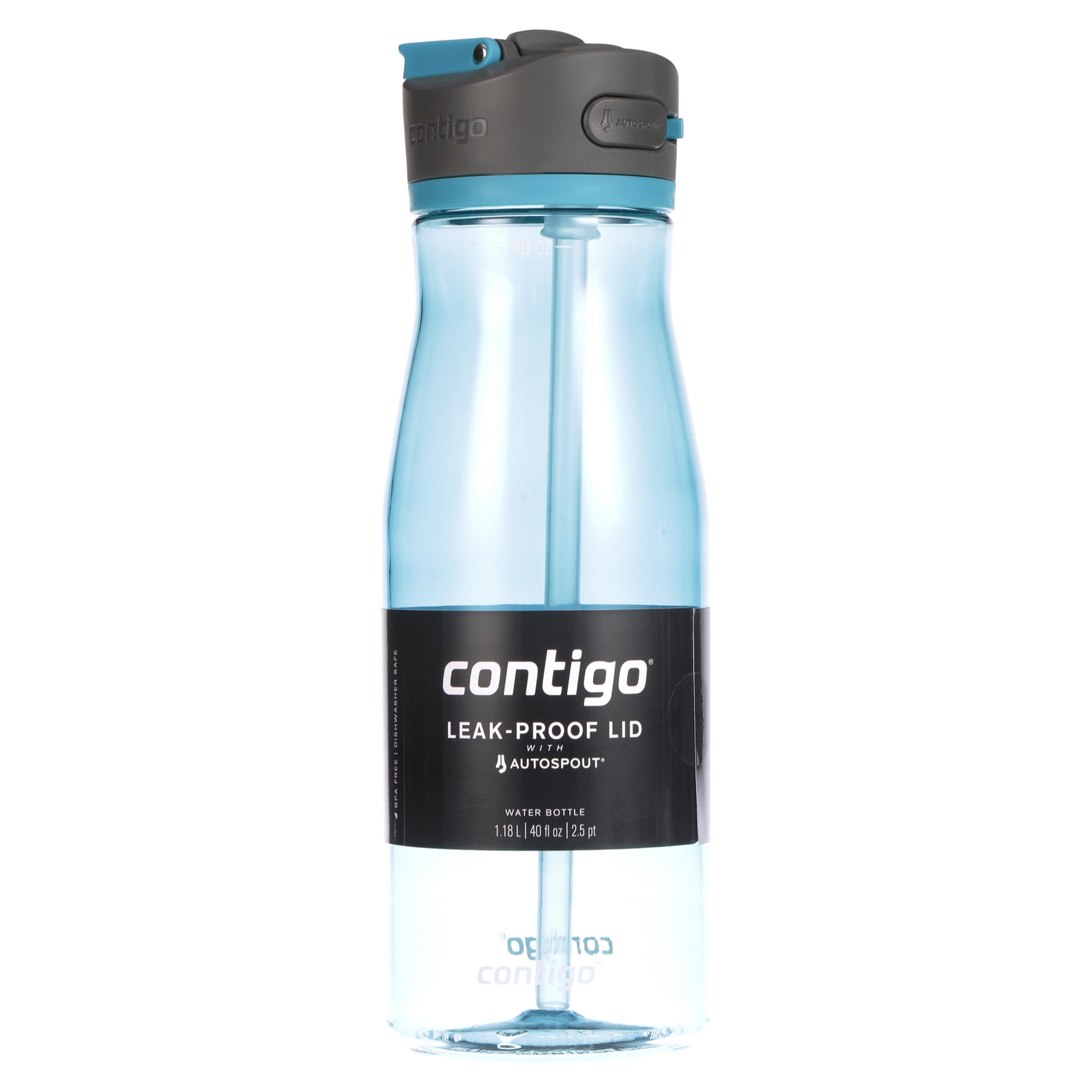 Contigo Ashland 2.0 Tritan Water Bottle with AUTOSPOUT Straw Lid Grey, 40  fl oz.