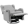 thumbnail image 3 of Angel Line Rebecca Upholstered Swivel Gliding Recliner, Gray Fabric, 3 of 3