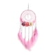 thumbnail image 4 of Atrapasueños Decoración colgante de pared tejida con colgante de resina para fiesta rosa sin luz, 4 of 9
