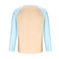 thumbnail image 5 of Mens Workout Top Long Sleeve Button Up Henley Shirt Casual Color Blocked Pullover Pajama Sleep Tops, 5 of 7