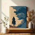 thumbnail image 6 of Minimalist Quote Cowboy Canvas Wall Art, Aged Paper Western Folk Art Home Decor, 6 of 8
