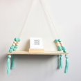 thumbnail image 4 of Hazel Tech Nordic Style Kids Kids Room Wooden Beads Tassel Wall Shelf Room Storage Organization swing shelf Wall Hanging Decor, 4 of 5