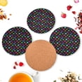 thumbnail image 6 of GZHJMY Coasters Non-slip Colorful Dog Paw Print Coaster Heat Resistant Drink Coaster with Cork Base Desktop Protection Mat for Home Restaurant Bar Cup Coasters, 6 of 7