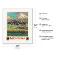 thumbnail image 2 of Montana - Absaroka Mountains - Northern Pacific Railway - Vintage Travel Poster by Gustav Wilhelm Krollmann c.1920s - Fine Art Rolled Canvas Print 16in x 20in, 2 of 4