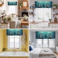 thumbnail image 5 of Teal Ombre Anchor Kitchen Curtain Valances for Windows Farmhouse Short Curtains, Coastal Nautical Metal Luster Anchor Rod Pocket Valance Curtain for Bedroom Cafe Living Room 54"x18", 5 of 8