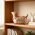 thumbnail image 7 of Lumulena Bohemian Dachshund Figurine, Hand-Painted Resin Dog Statue with Tassel, Multicolor Folk Art Decor for Shelf Mantel and Desk, Handmade Painted Art Pattern Decorative Ornaments, 7 of 7