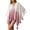 Hot Pink, variant on Boho Crochet Ombre Poncho with Tassels for Women - V-Neck Lightweight Open Knit Top for Beach, Festival & Vacation Layering