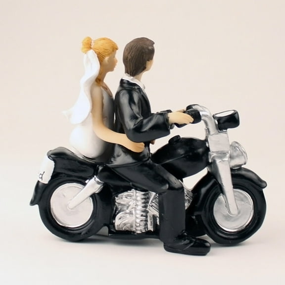 TAILTOSS Synthetic Resin Wedding Cake Toppers Bride and Groom Figurine 1Pcs for Elegant Wedding Decor