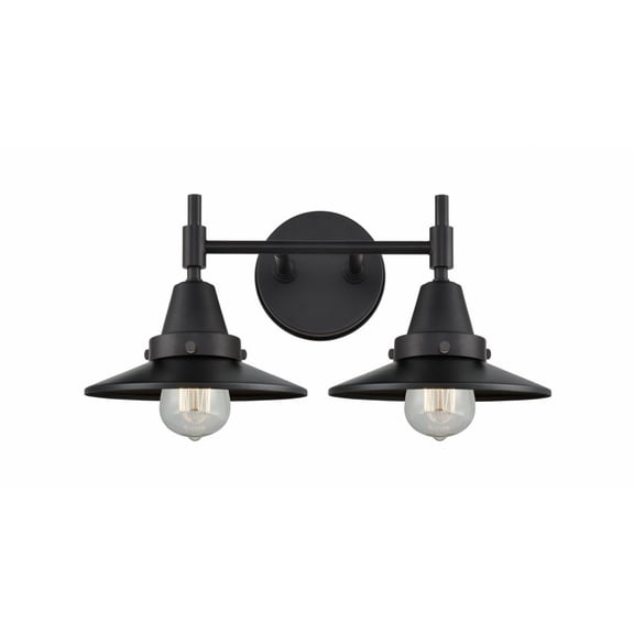 Innovations 447-2W-BK-M6-BK Two Light Bath Vanity