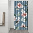 thumbnail image 3 of Waterproof Pioneer Shower Curtain 36x72 Inch Polyester Unique Colorful Floral Shower Curtain for Bathroom Hotel Home Decor with 7 Plastic Hooks, 3 of 5