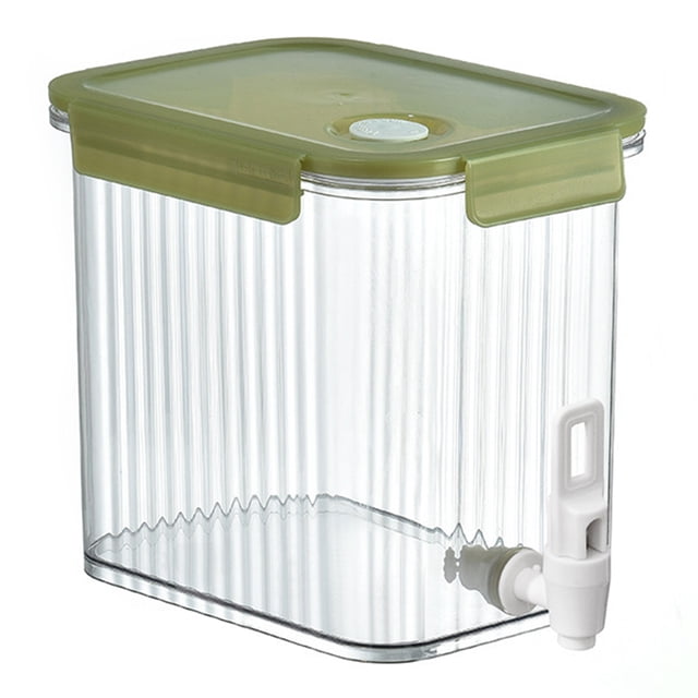 Contenedor Frías 2 5/3 5 L Dispensador para Frigorífico Útil Transparente Té Helado Limonada Zumo Leche Likrtyny