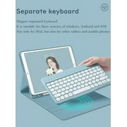 Timoom iPad Mini 6th Generation 2021 8.3 inch Keyboard Case Cute Round Key Color Keyboard Wireless Detachable BT Keyboard Cover with Pencil Holder for Mini 6 (Blue)
