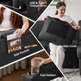 thumbnail image 4 of Innumia U-Shaped Convertible Sofa Bed with Storage, Dark Gray, 4 of 8