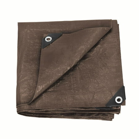 Texsport Tarp - Stansport Rip Stop Tarp - 6 FT x 8 FT - Brown- Standard Duty