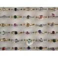 thumbnail image 2 of EOEMY Wholesale Jewelry Lots 30Pcs Mixed Round Cubic Zirconia Lady'S Engagement Rings, 2 of 9