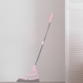 thumbnail image 2 of Escoba Telescópica Limpiaparabrisas Squeeze Mop Plástico suave Telescópico Antiadherente Barrer el cabello Mop (Rosa) Tmvgtek Libre de BPA, 2 of 3
