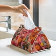 thumbnail image 6 of Pofeuu Vibrant Floral Collage Portrait Print Tissue Box Cover, Modern Decorative PU Leather Rectangular Tissue Box Case Organizer Holder for Vanity Countertop, Night Stands, Livingroom, 6 of 7