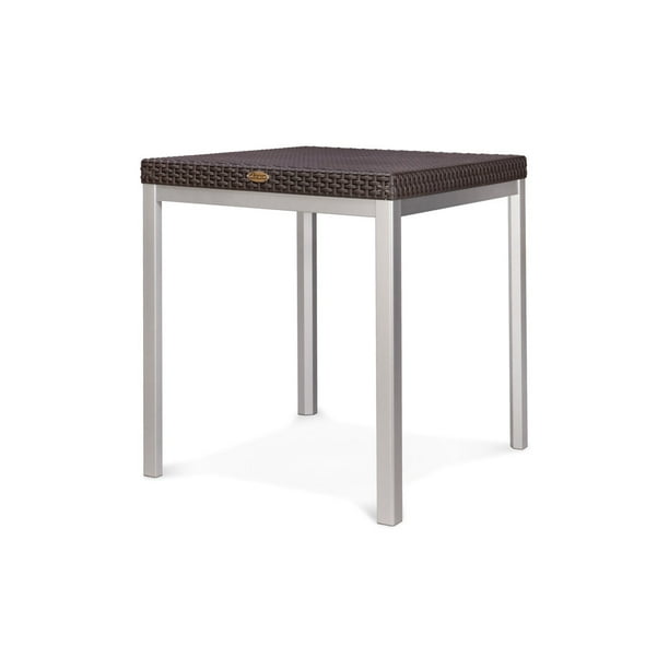 Lagoon Mesa de Comedor Cuadrada Tipo Rattan de Polipropileno, Patas de Acero, Protección UV, Apta para Exterior, Modelo Russ Lagoon Russ