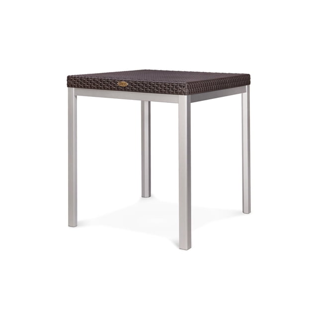 Lagoon Mesa de Comedor Cuadrada Tipo Rattan de Polipropileno, Patas de Acero, Protección UV, Apta para Exterior, Modelo Russ Lagoon Russ