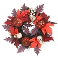 thumbnail image 1 of Halloween Garland Simulation Pumpkin Garland Maple Leaf Hanging Wreath for Halloween Decor, 1 of 10