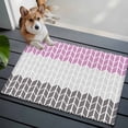 thumbnail image 4 of Area Rug 2x3ft Herringbone Pattern Carpets Indoor Floor Area Mat Doormat Entrance Mat Rugs for Entry Living Room Dining Room Kitchen Bedroom, Vintage Pink Ombre Grey Sofa Throw Carpet, 4 of 9