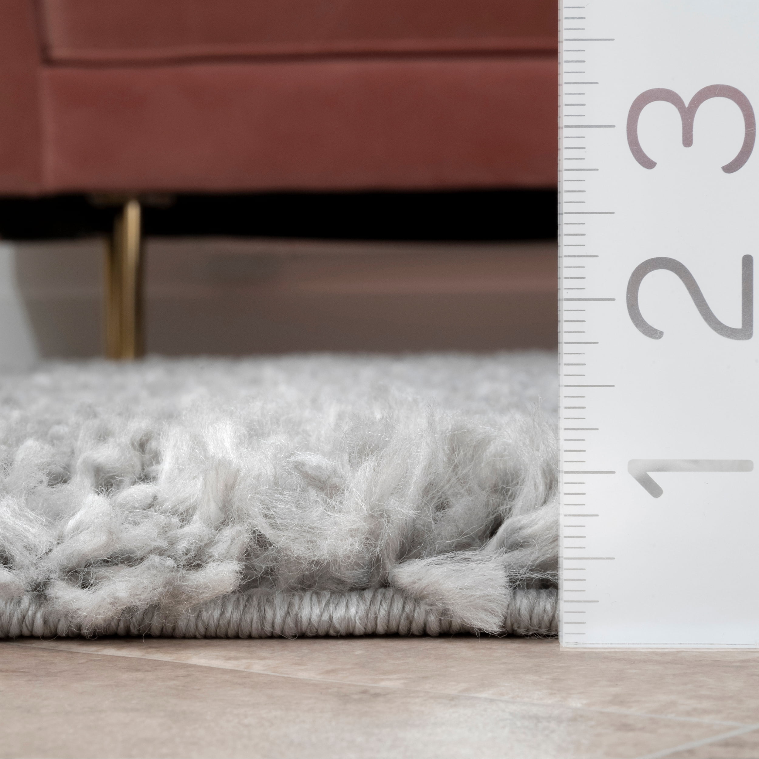 nuLOOM Neva Modern Tasseled Shag Grey 6' 7" x 9' Modern Area Rug
