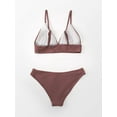 thumbnail image 6 of NEREID Women Bikini Set Solid Color Sexy Triangle Two Piece Swimsuit, 6 of 8