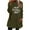 Olive Green, variant on Lovskoo Women's Fuzzy Fleece Sweatshirt Pullover Tops Crewneck Long Sleeve Pocket Printed Winter Thick Warm Plush Top Claret