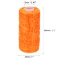 thumbnail image 3 of Unique Bargains Fil à Coudre en Cuir Ciré en Polyester Orange Foncé, 55 Yards, 3 of 6