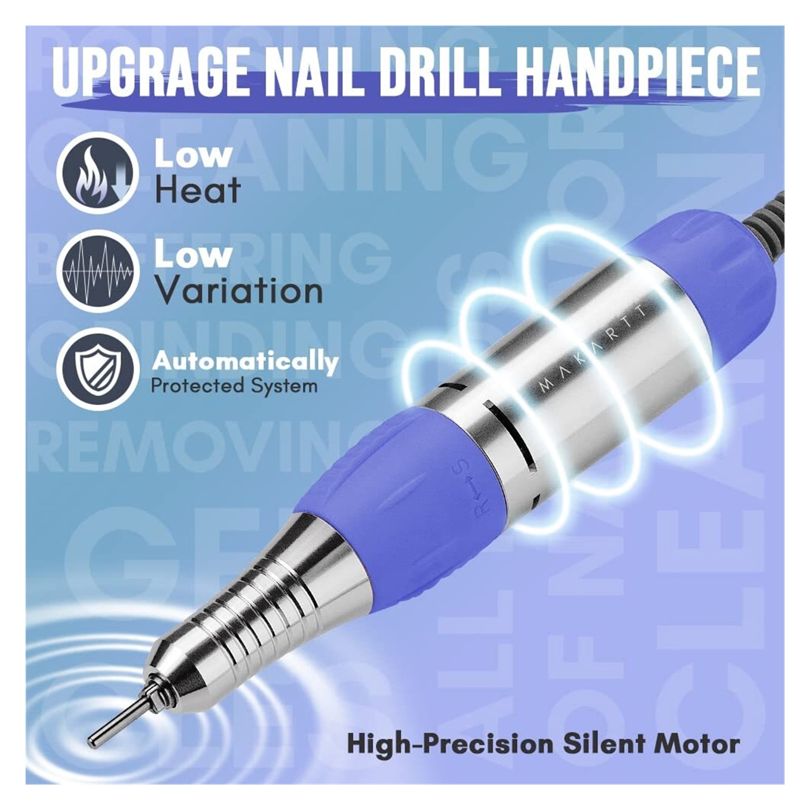 Electric Nail Drill Machine, Professional 30000RPM Manicure Drill For Acrylic Nail, Extension Gel Polish ,Low Noise
