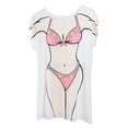 thumbnail image 3 of 2x Camiseta Mujer Color Diversión Encubrimiento Tops Cumpleaños Playa Piscina BLESIY bikini cuerpo cubrir, 3 of 8
